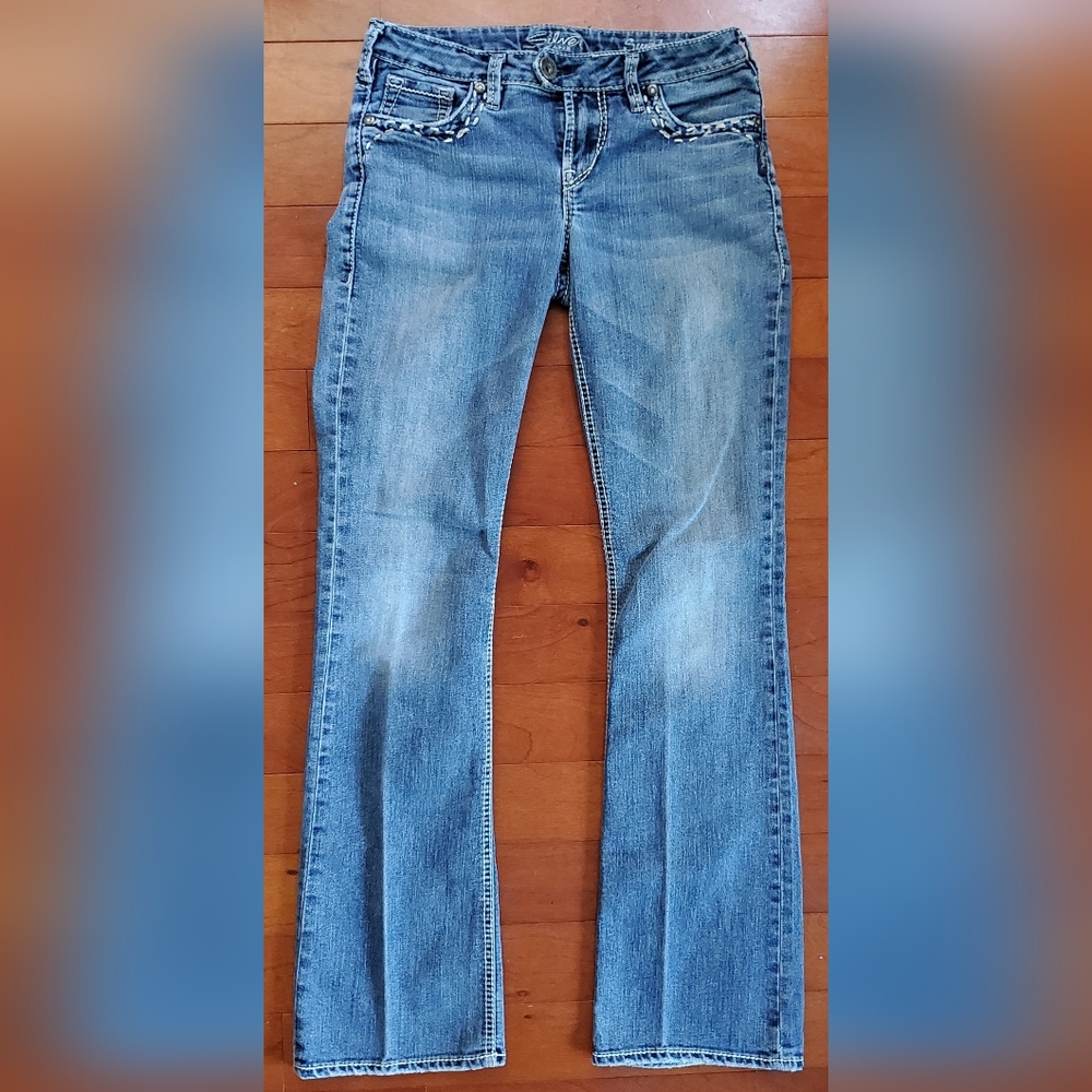 Silver Boot Cut Jeans Size W26 L33